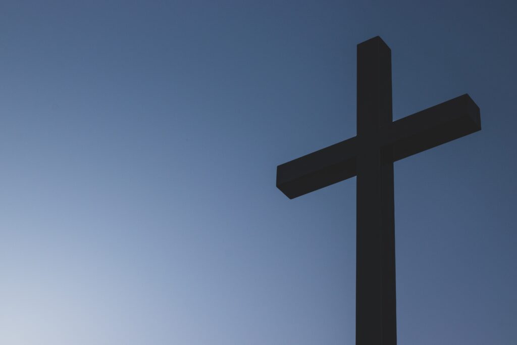 Resurrection Church Cross at Dusk.